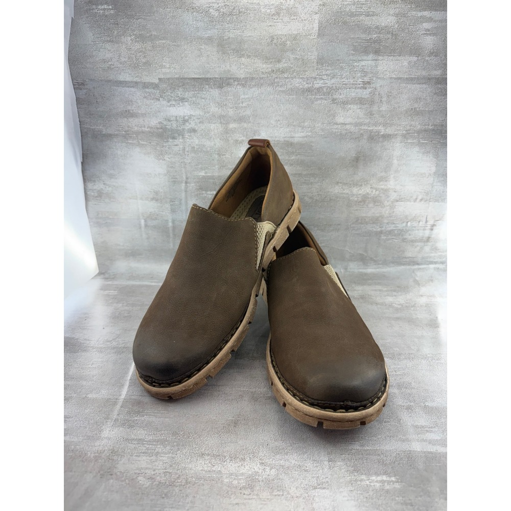 Born Men Brown Leather Slip On Loafers Comfort Shoes Size US 11 EU 44